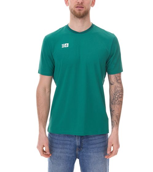 Camiseta de entrenamiento sostenible para hombre con insertos de malla TAHI Match Jersey de OCEAN FABRICS, camiseta de fitness, camiseta de manga corta OUT-M-1046-OTW-23 verde