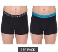 Confezione da 2 boxer da uomo Kappa, slip alla moda 351K1JW Nero, Blu, Rosso, Grigio, Bianco