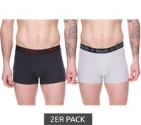 Confezione da 2 boxer da uomo Kappa, slip alla moda 351K1JW Nero, Blu, Rosso, Grigio, Bianco