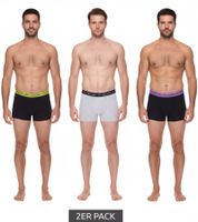 Confezione da 2 boxer da uomo Kappa, slip alla moda 351K1JW Nero, Blu, Rosso, Grigio, Bianco