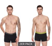 Confezione da 2 boxer da uomo Kappa, slip alla moda 351K1JW Nero, Blu, Rosso, Grigio, Bianco