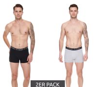 Confezione da 2 boxer da uomo Kappa, slip alla moda 351K1JW Nero, Blu, Rosso, Grigio, Bianco