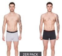 Confezione da 2 boxer da uomo Kappa, slip alla moda 351K1JW Nero, Blu, Rosso, Grigio, Bianco