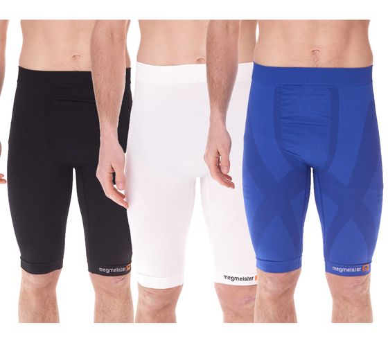 megmeister Pantaloncini a compressione da uomo con Body Mapping Ventilazione Pantaloncini da ciclista Antibatterico e antiodore Abbigliamento a compressione BC31 Blu, nero o bianco