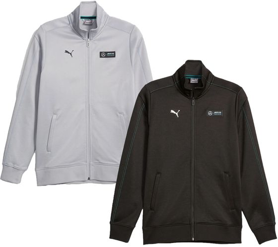 Veste d'entraînement pour enfants PUMA FD MAPF1 Mercedes-AMG PETRONAS Veste de sport automobile pour filles et garçons 621179 Gris clair ou noir