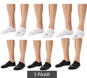 3 Paar Sergio Tacchini Invisible Footie Füßlinge kurze Sommer-Socken Baumwoll-Strümpfe Schwarz oder Weiß