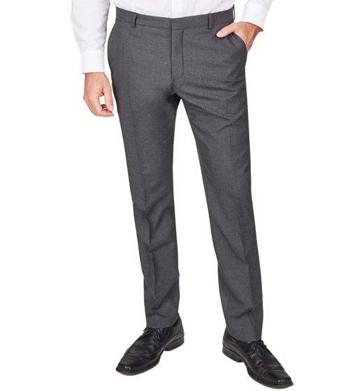 steffen klein men's business trousers elegant suit trousers with creases fabric trousers 5058 gray