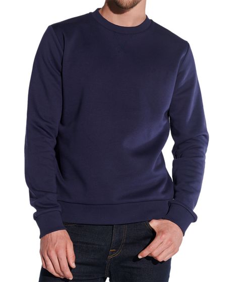 pull basique pour homme steffen klein avec coutures plates pull de tous les jours sweat-shirt en coton 5049 bleu foncé