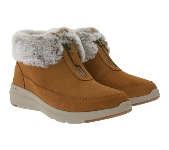 Bottines SKECHERS Glacial Ultra Sweet Vibes pour femmes avec amorti Ultra Go et Soft Stride Chaussures d'hiver avec Scothgard 144145 Beige