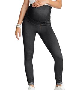 nove 9 mesi leggings premaman da donna comodi pantaloni premaman in jeans look abbigliamento premaman 124504 blu scuro