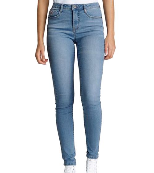 Jean femme ALIFE AND KICKIN Sheila en coton taille haute style 5 poches 22312941 Bleu