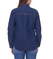 DELMAO Donna Denim Camicetta Camicia in Cotone con Abbottonatura Completa 53461803 Blu
