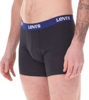 Lot de 7 boxers pour homme LEVI`S en coton avec des accents colorés sur la ceinture dans un coffret cadeau 701225625 001 Noir/Vert/Bleu/Rouge