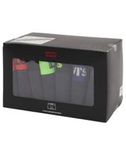 Lot de 7 boxers pour homme LEVI`S en coton avec des accents colorés sur la ceinture dans un coffret cadeau 701225625 001 Noir/Vert/Bleu/Rouge