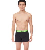 Lot de 7 boxers pour homme LEVI`S en coton avec des accents colorés sur la ceinture dans un coffret cadeau 701225625 001 Noir/Vert/Bleu/Rouge