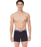 Lot de 7 boxers pour homme LEVI`S en coton avec des accents colorés sur la ceinture dans un coffret cadeau 701225625 001 Noir/Vert/Bleu/Rouge