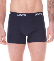 Pack of 7 LEVI`S men's boxer shorts, cotton underwear with colored accents on the waistband in a gift box 701225625 002 Blue/White