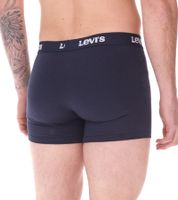 Pack of 7 LEVI`S men's boxer shorts, cotton underwear with colored accents on the waistband in a gift box 701225625 002 Blue/White
