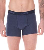 Pack of 7 LEVI`S men's boxer shorts, cotton underwear with colored accents on the waistband in a gift box 701225625 002 Blue/White