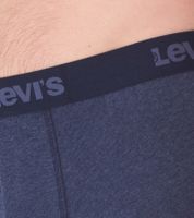 Pack of 7 LEVI`S men's boxer shorts, cotton underwear with colored accents on the waistband in a gift box 701225625 002 Blue/White