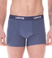 Pack of 7 LEVI`S men's boxer shorts, cotton underwear with colored accents on the waistband in a gift box 701225625 002 Blue/White