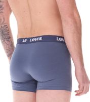 Pack of 7 LEVI`S men's boxer shorts, cotton underwear with colored accents on the waistband in a gift box 701225625 002 Blue/White