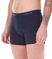 Pack of 7 LEVI`S men's boxer shorts, cotton underwear with colored accents on the waistband in a gift box 701225625 002 Blue/White