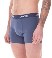 Pack of 7 LEVI`S men's boxer shorts, cotton underwear with colored accents on the waistband in a gift box 701225625 002 Blue/White