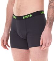 Lot de 7 boxers en coton pour homme LEVI'S avec accents colorés sur la ceinture dans un coffret cadeau 701225625 Noir ou Bleu