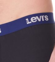 Lot de 7 boxers en coton pour homme LEVI'S avec accents colorés sur la ceinture dans un coffret cadeau 701225625 Noir ou Bleu