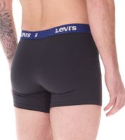 Lot de 7 boxers en coton pour homme LEVI'S avec accents colorés sur la ceinture dans un coffret cadeau 701225625 Noir ou Bleu