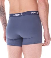 Lot de 7 boxers en coton pour homme LEVI'S avec accents colorés sur la ceinture dans un coffret cadeau 701225625 Noir ou Bleu