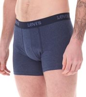 Lot de 7 boxers en coton pour homme LEVI'S avec accents colorés sur la ceinture dans un coffret cadeau 701225625 Noir ou Bleu