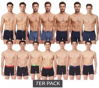 Lot de 7 boxers en coton pour homme LEVI'S avec accents colorés sur la ceinture dans un coffret cadeau 701225625 Noir ou Bleu