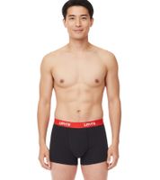 Lot de 7 boxers en coton pour homme LEVI'S avec accents colorés sur la ceinture dans un coffret cadeau 701225625 Noir ou Bleu