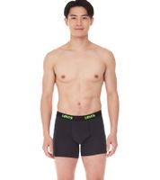 Lot de 7 boxers en coton pour homme LEVI'S avec accents colorés sur la ceinture dans un coffret cadeau 701225625 Noir ou Bleu