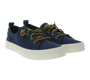 SPERRY Crest Vibe Canvas Women's Casual Sneakers Everyday Shoes Slip-On Shoes STS81904 Dark Blue/Brown SPERRY Crest Vibe Canvas Women's Casual Sneakers Everyday Shoes Slip-On Shoes STS81904 Dark Blue/Brown