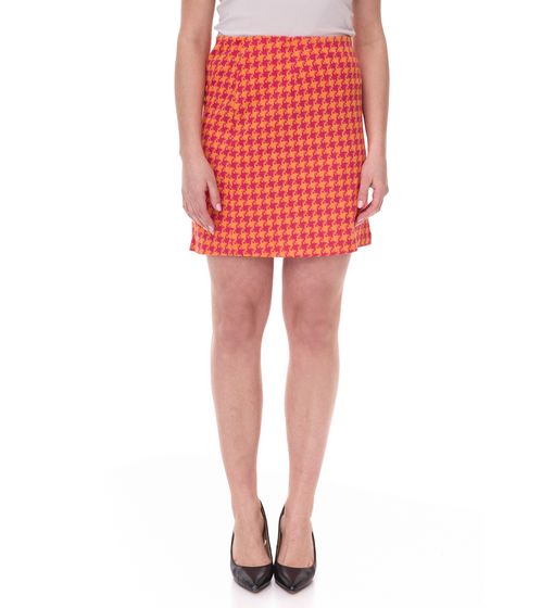 Aniston CASUAL women's skirt, mini skirt, checked slip skirt 33158658 orange/pink