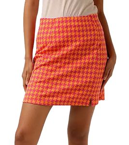 Aniston CASUAL Damen Rock Mini-Rock Kariert Schlupfrock 33158658 Orange/Pink