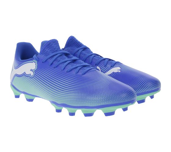 PUMA FUTURE 7 PLAY FG/AG Fußball-Schuhe Trainings-Schuhe Sport-Schuhe Schnür-Schuhe Fitness-Zubehör 107939 01 Blau/Grün