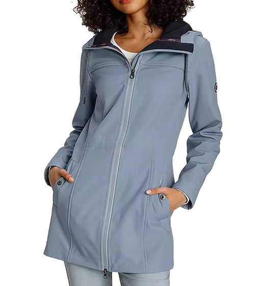 Chaqueta Softshell KangaROOS Chaqueta impermeable con capucha para mujer Chaqueta de transición 12998334 Azul claro