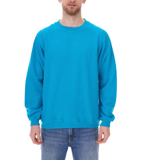 SANTINO Roland Herren Sweater aus Bio-Baumwolle Basic-Pullover Sweat-Pullover Langarm-Shirt 280 gr/m2 Hellblau