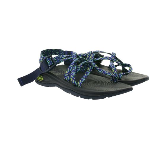 Sandalo da donna Chaco ZVOLV X con plantare certificato LUVSEAT J107060 Blu/Multi