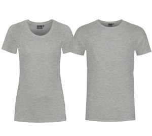 SANTINO Jaro T-Shirt aus Bio-Baumwolle Kurzarm-Shirt Basic-Shirt meliert 160 gr/m2 Grau