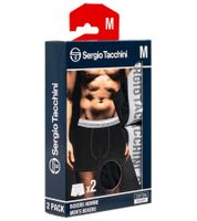 Lot de 20 boxers homme Sergio Tacchini avec ceinture bicolore et inscription blanche Caleçon en coton 160 g/m² 23.0000.974 Noir/Blanc, Noir/Gris ou Noir Lot de 20 boxers homme Sergio Tacchini avec ceinture bicolore et inscription blanche Caleçon en coton 160 g/m² 23.0000.974 Noir/Blanc, Noir/Gris ou Noir