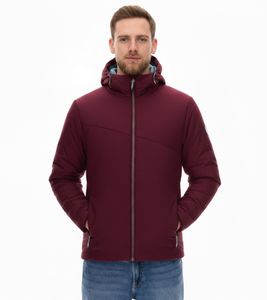 TERNUA Mannun Herren Isolations-Jacke nachhaltige Winter-Jacke mit Microshell und Thermashell 1643643-3483 Bordeaux-Rot