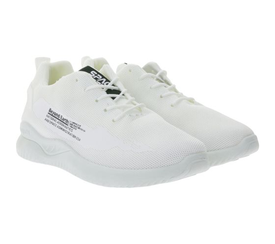 Baskets décontractées pour hommes BEYOND THE RAINBOW avec lettrage BEYOND Earth Chaussures de tous les jours Baskets GNS-6037-WH Blanc/Noir