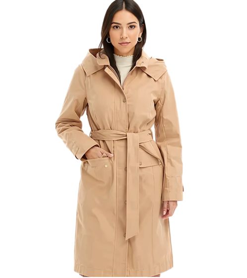Parka senza tempo da donna con cappuccio cappotto Primavera giacca in cotone 927540 beige