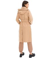 Parka senza tempo da donna con cappuccio cappotto Primavera giacca in cotone 927540 beige Parka senza tempo da donna con cappuccio cappotto Primavera giacca in cotone 927540 beige