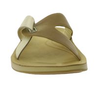OluKai Nonohe 'Olu women's genuine leather sandals, summer slippers with wet-grip rubber outsole 20441-34GS brown/gold